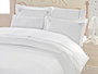L'essentiel linge de maison Guher Juego de funda de edredón doble Blanco y gris
